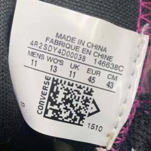 Converse All Star Black and Purple  Sneakers Like New M 11 W 13 MSRP 94.99 - Picture 6 of 7